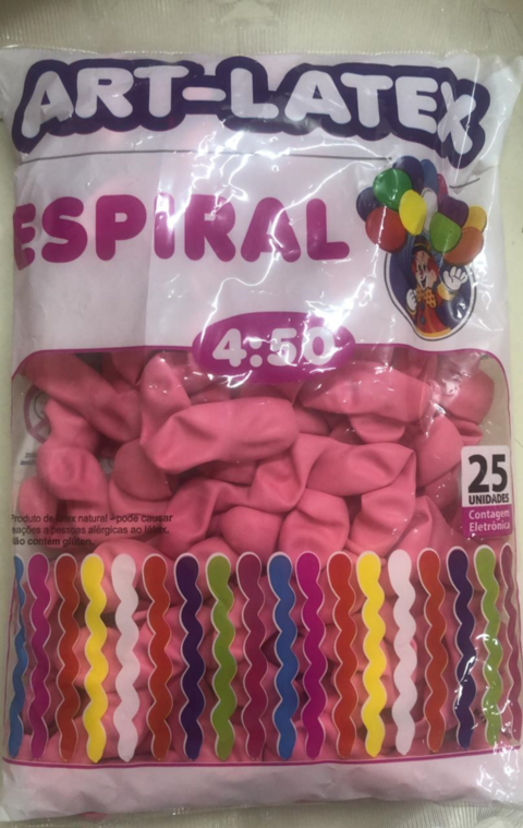 Balão espiral Rosa Art-Latex