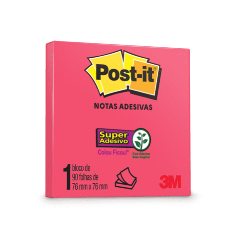Post-it Notas Adesivas Rosa Poppy - 3M