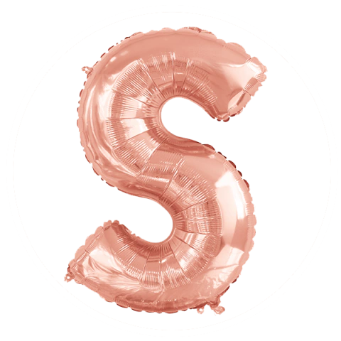 Balão Rose Gold Letra S 40cm
