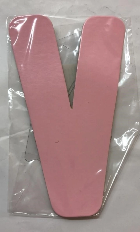 Letra V rosa kaixote