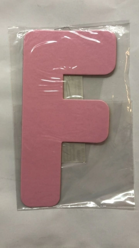 Letra F rosa Kaixote