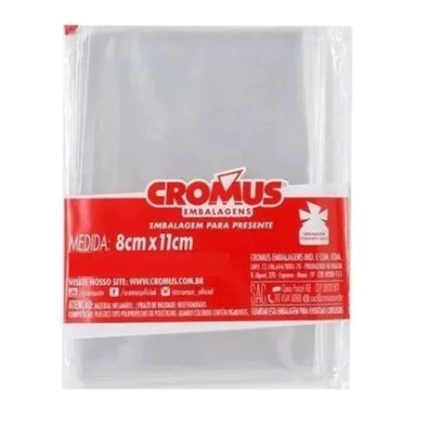 Saco Transparente 8x11 Cromus UNIDADE