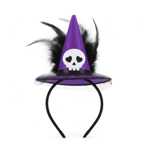 Tiara Bruxa Caveira Halloween