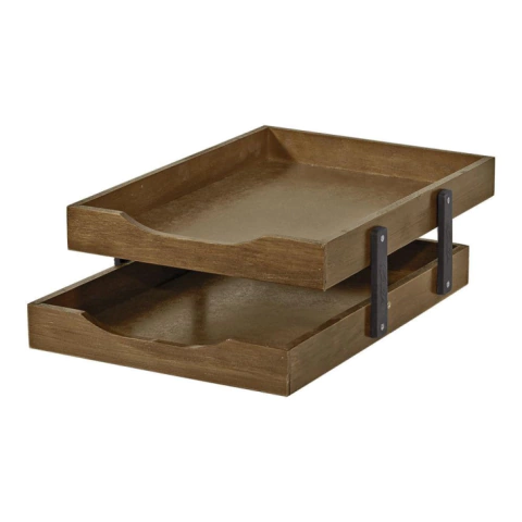 Bandeja 2 Andares MDF Tabaco Souza