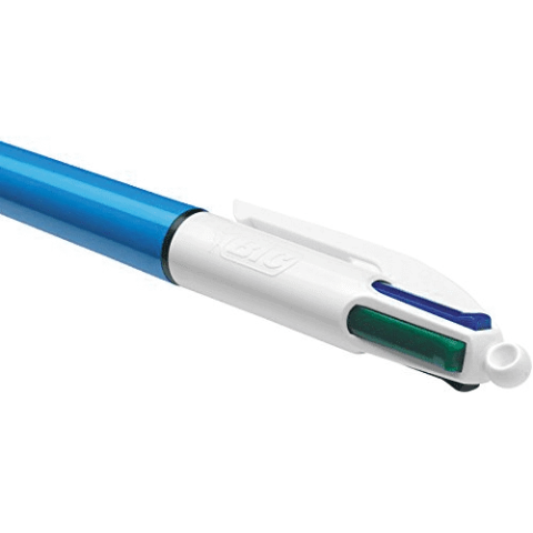 Caneta Bic 4 Cores corpo azul tradicional