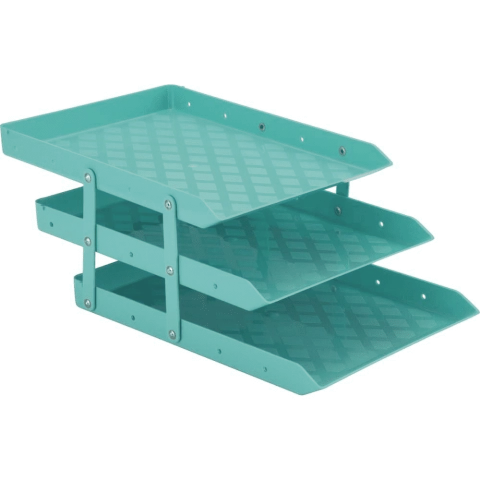 Bandeija 3 Andares Móvel Azul Turquesa Waleu