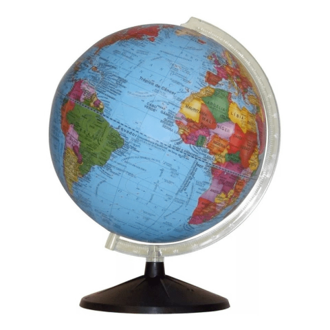 Globo terrestre 30cm studio Libreria Base Preta R.311303
