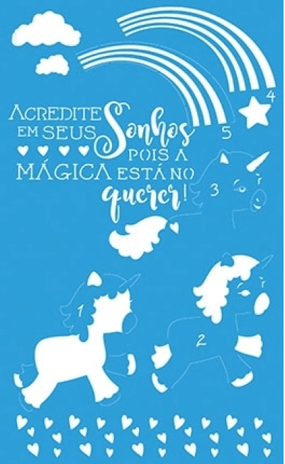 Stencil Unicórnio ST-309 21x34,4