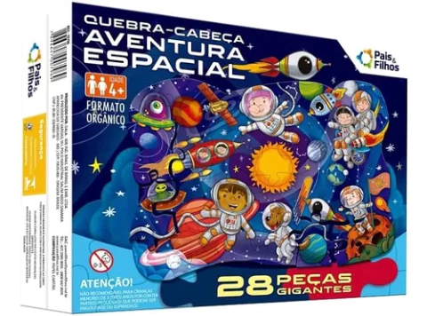 Jogo Quebra Cabeças 28 Peças Aventura Espacial Pais&Filhos