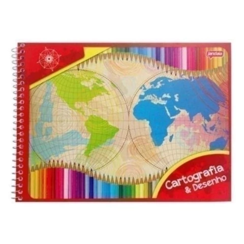 Caderno de Desenho Jandaia 96fls Capa Flexível