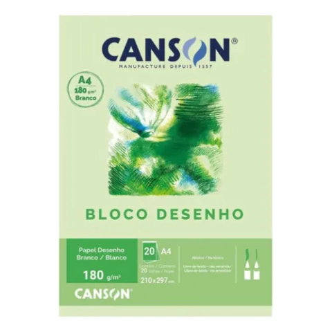Bloco A4 Desenho 180g - Canson