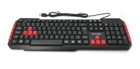 Teclado Gamer vermelho Multilaser R.TC160