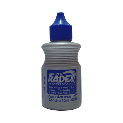 Tinta para Carimbo Automatic 40ml Azul Radex