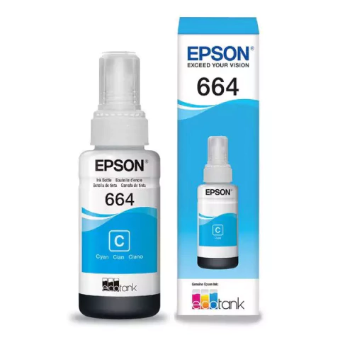 Refil de Tinta Epson Ciano T 664 222