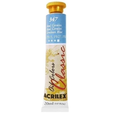 Oil Colors Classic Acrilex Azul Cerúleo 347