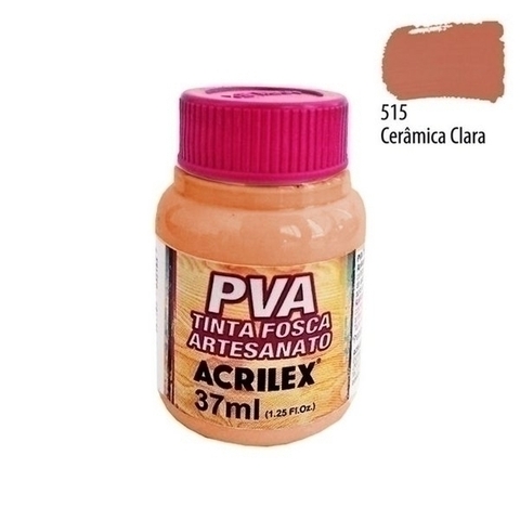 Tinta Fosca PVA 37ml Acrilex Cerâmica Clara 515