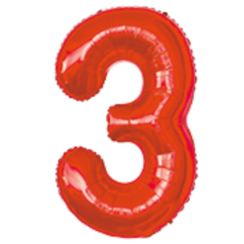 Balão Metalizado 3 Vermelho 40cm Make+