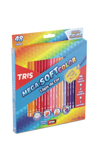 Lápis Cor Mega Soft C/48 + Apont. - Tris