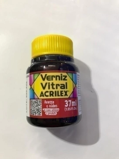 Verniz Vitral 37ml Acrilex Vermelho Fogo