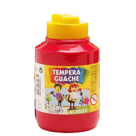 TEMPERA GUACHE VERMELHO FOGO 250 ML ACRILEX R.507