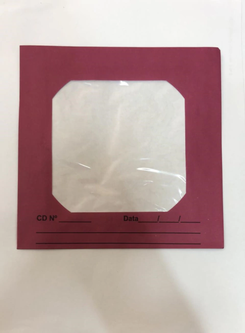 Envelope CD/DVD com 100 unidades vinho Tilibra