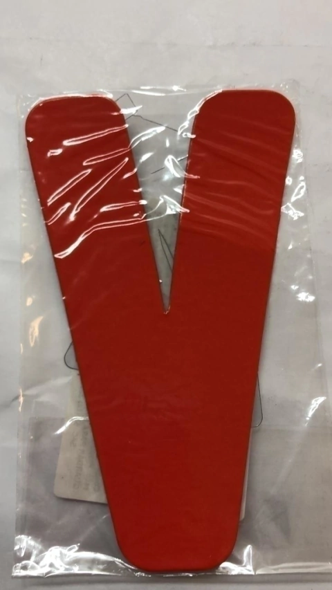 Letra V vermelha kaixote