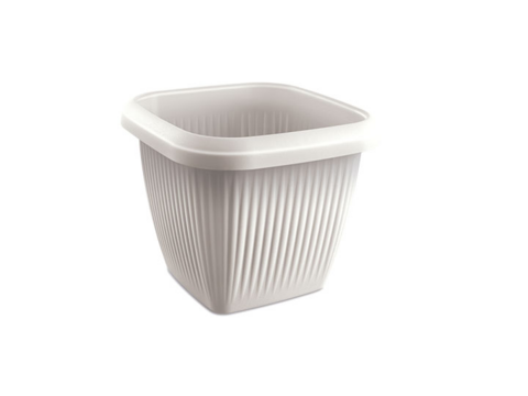 Vaso Quadrado 1,7L Cinza Claro - Usual Utilidades