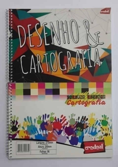 Caderno de Desenho Credeal 96fls Capa Flexível