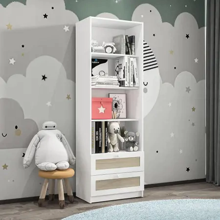 Estante Comic 230137 Branco/Legno Infanto Juvenil - Politorno