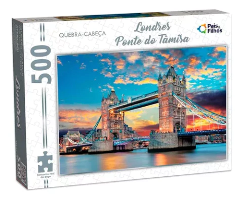 Jogo Quebra Cabeças Ponte do Tamisa 500 Peças - Pais&Filhos