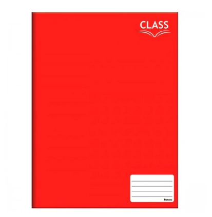 Caderno 1/4 Brochura Caligrafia Class Vermelho Foroni