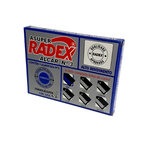 Almofada Carimbo N°3 Alcar Azul Radex