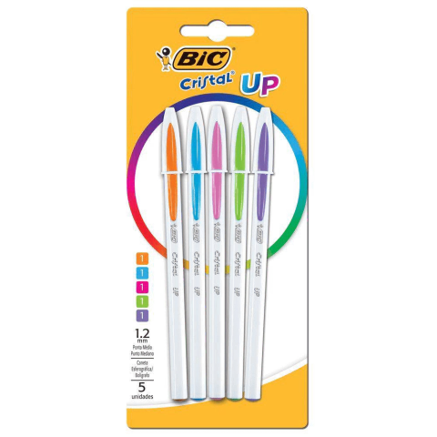 Caneta Bic Cristal Up Fashion C/5