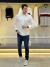 Camisa Acostamento Manga Longa Resort Lobo Bordado Listras Colours Masculino Off White na internet