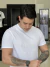Camiseta Armani Exchange Lettering Assinatura Estampa Aveludado Frontal Masculino