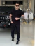 Camiseta Armani Exchange Lettering Assinatura Estampa Aveludado Frontal Masculino - Loja Mr. Boss