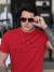 Camiseta Armani Exchange Lettering Assinatura Estampado Masculino na internet