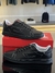 Tênis Diesel S-Athene-Low em Couro Detalhe Custura Off White Masculino Preto