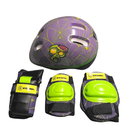 SET DE PROTECCION STARK CASCO MANO CODERA RODILLERA NI¥O