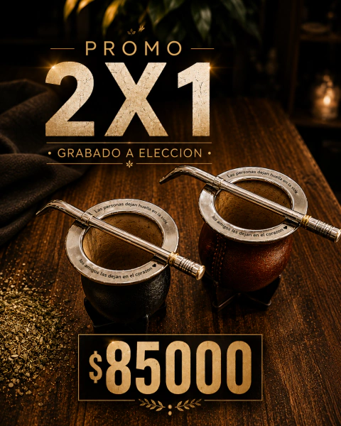 COMBO 2 X 1 GRABADO MATES DE CALABAZA FORRADOS