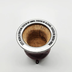 Mate camionero premium grabado a laser en la virola (virola ACERO) - comprar online