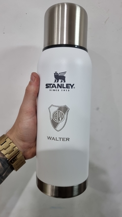 Termo STANLEY BLANCO grabado - Bombillas y Mates Uruguayos LA USINA
