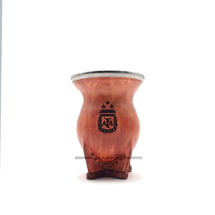 Mate CAMIONERO premium grabado a laser en el cuero virola ACERO