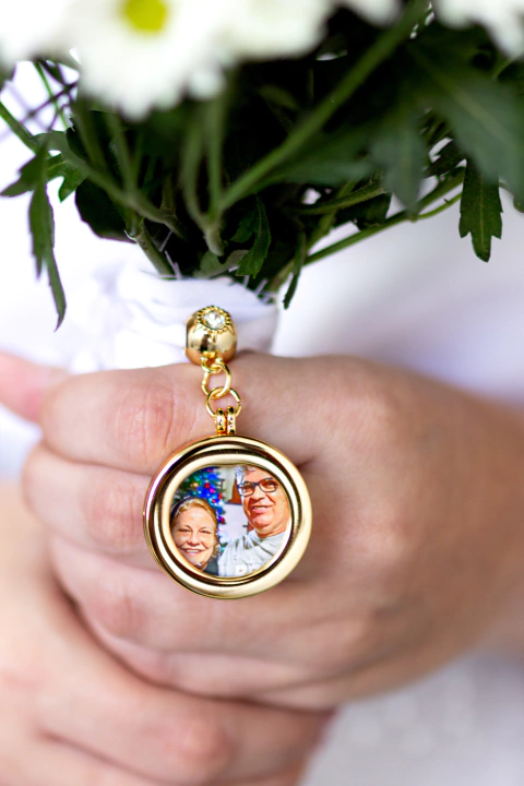 Relicário para Buquê de Noiva - Redondo