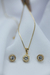 Conjunto Semijoia - Zircônias Cristal - comprar online