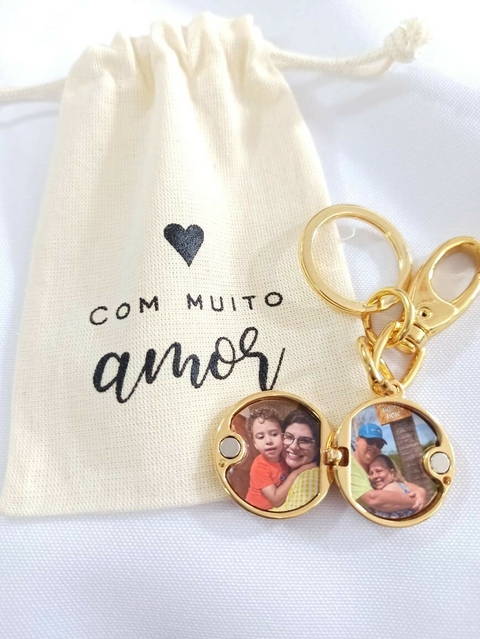 Kit Chaveiro - Relicário São Bento (dourado)