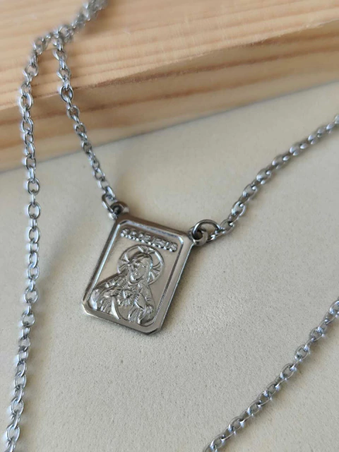 Escapulário Aço Inox - N Senhora do Carmo - comprar online