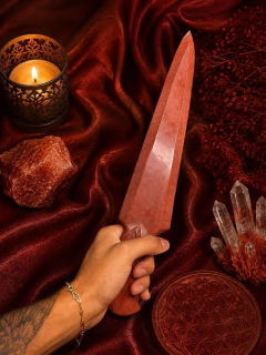 Adaga de Quartzo Vermelho – 38cm - comprar online