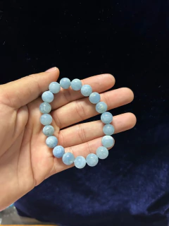 Pulseira de contas de Água Marinha - Tamanho Extra 18F - comprar online