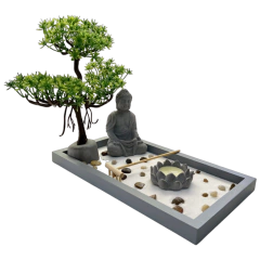 Jardim Zen Budha com Árvore